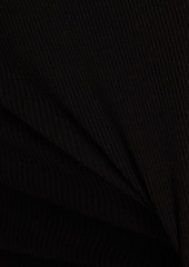 ENZA COSTA - Cutout ribbed jersey midi dress - Black - XS