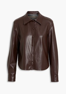 ENZA COSTA - Faux leather shirt - Brown - 0