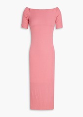 ENZA COSTA - Off-the-shoulder ribbed jersey midi dress - Pink - XS