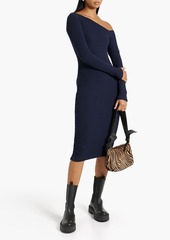 ENZA COSTA - One-shoulder ribbed jersey midi dress - Blue - S