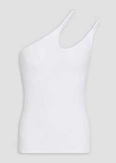 ENZA COSTA - One-shoulder ribbed jersey top - White - XS