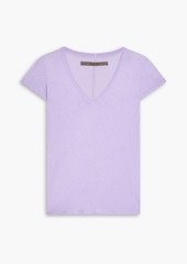 ENZA COSTA - Pima cotton-jersey T-shirt - Purple - XS