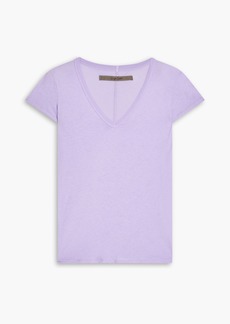 ENZA COSTA - Pima cotton-jersey T-shirt - Purple - M