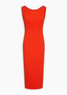 ENZA COSTA - Ribbed jersey midi dress - Red - XS
