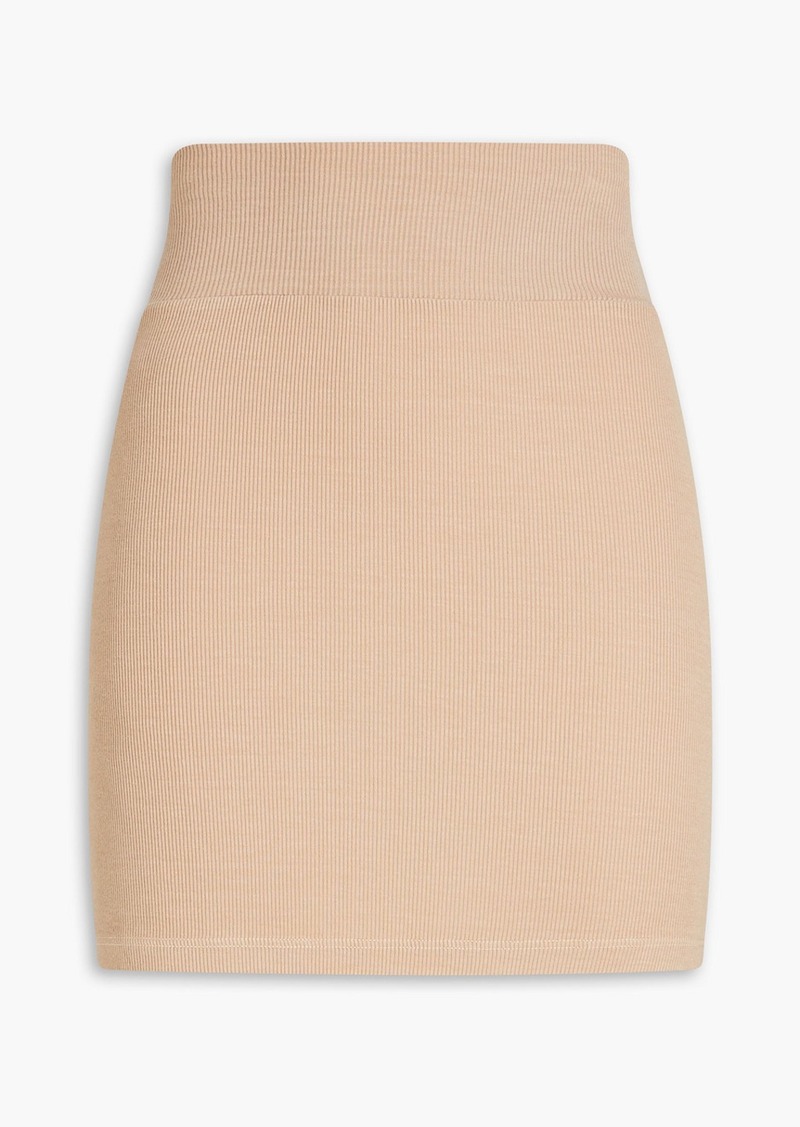 ENZA COSTA - Ribbed jersey mini skirt - Neutral - M