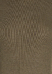 ENZA COSTA - Ribbed jersey mini turtleneck dress - Green - S