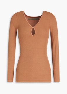 ENZA COSTA - Ribbed jersey top - Brown - XS