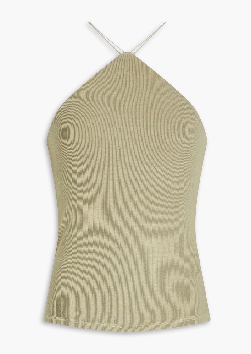 ENZA COSTA - Ribbed jersey top - Green - S