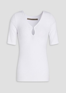 ENZA COSTA - Ribbed jersey top - White - XS