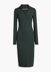 ENZA COSTA - Ribbed-knit midi dress - Green - XS