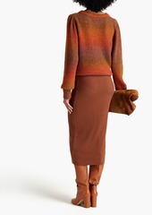 ENZA COSTA - Ribbed-knit midi skirt - Brown - XS