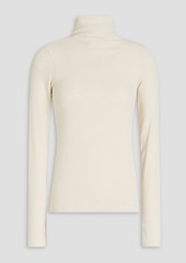 ENZA COSTA - Ribbed-knit turtleneck sweater - White - S