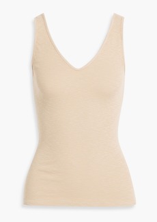 ENZA COSTA - Ribbed stretch-cotton jersey tank - Neutral - L