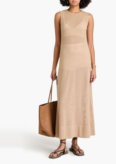 ENZA COSTA - Stretch cotton and modal-blend maxi dress - Neutral - XS