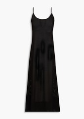 ENZA COSTA - Stretch cotton and modal-blend midi slip dress - Black - XS