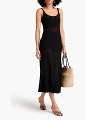 ENZA COSTA - Stretch cotton and modal-blend midi slip dress - Black - XS