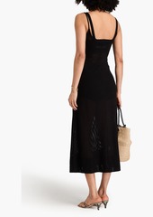 ENZA COSTA - Stretch cotton and modal-blend midi slip dress - Black - XS