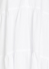 ENZA COSTA - Tiered cotton-poplin mini dress - White - 1