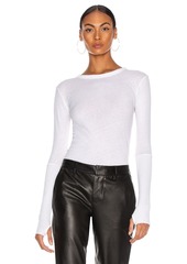 Enza Costa Cashmere Cuffed Crew Tee