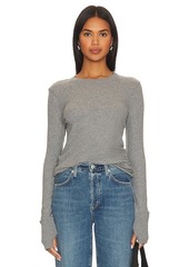 Enza Costa Cashmere Easy Cuffed Crew