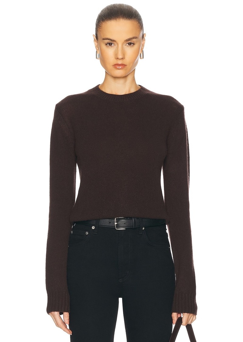 Enza Costa Cashmere Easy Long Sleeve Crewneck Sweater