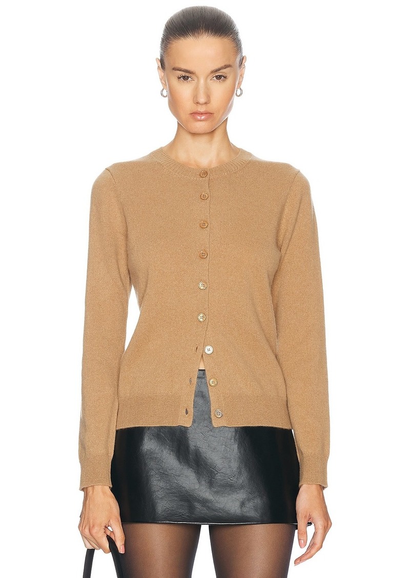 Enza Costa Cashmere Fitted Cardigan