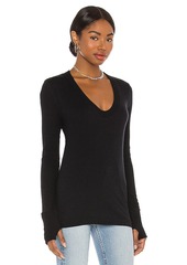Enza Costa Cashmere Fitted V Neck Sweater
