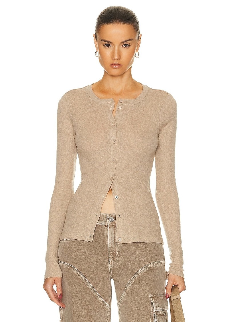 Enza Costa Cashmere Long Sleeve Cardigan