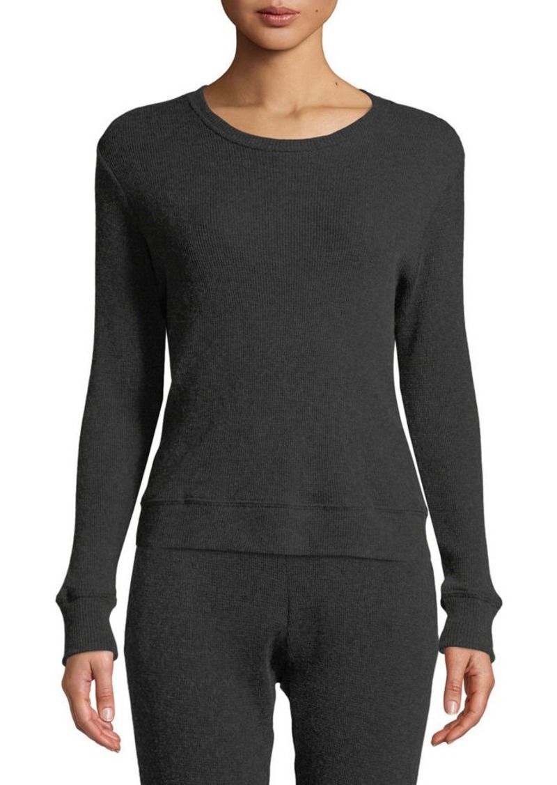 Enza Costa Enza Costa Cashmere Long-Sleeve Thermal Sweatshirt | Sweaters