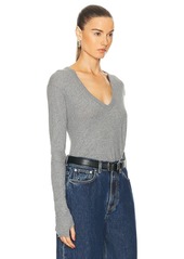 Enza Costa Cashmere Loose Long Sleeve V Top