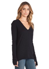Enza Costa Cashmere Loose V Sweater