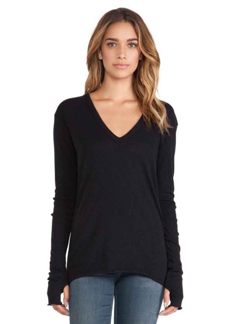 Enza Costa Cashmere Loose V Sweater