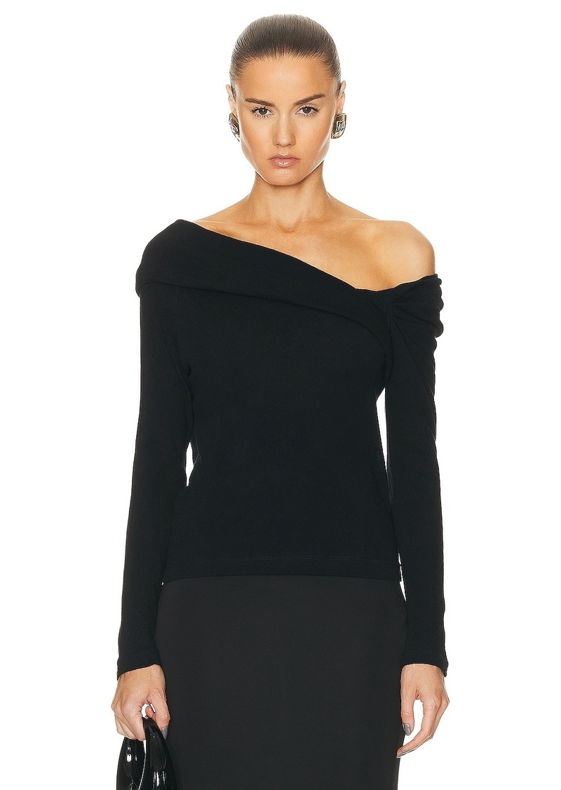 Enza Costa Cashmere One Shoulder Top