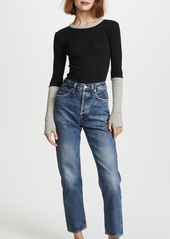 Enza Costa Cuffed Crew Neck Top