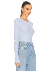 Enza Costa Cuffed Long Sleeve Crew Top