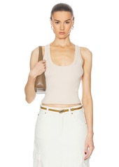 Enza Costa Linen Knit Scoop Tank Top