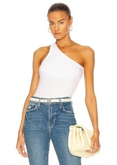 Enza Costa Recycled Rib One Shoulder Tank