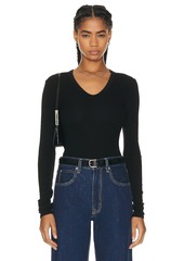 Enza Costa Rib Bold Long Sleeve Top