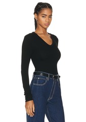 Enza Costa Rib Bold Long Sleeve Top