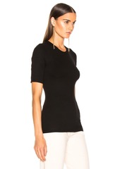 Enza Costa Rib Fitted Half Sleeve Crew