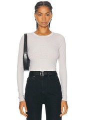 Enza Costa Silk Knit Longsleeve Tuck Top