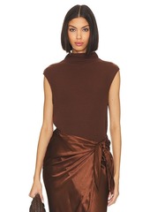 Enza Costa Sleeveless Knit Turtleneck Top