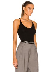 Enza Costa Stretch Silk Knit V Racer Tank