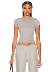 Enza Costa Supima Cotton Cap Sleeve Crew Top