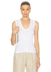 Enza Costa Supima Cotton Essential Sleeveless U Tank