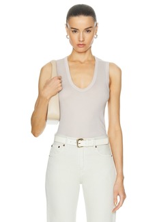 Enza Costa Supima Cotton Essential Sleeveless U Top