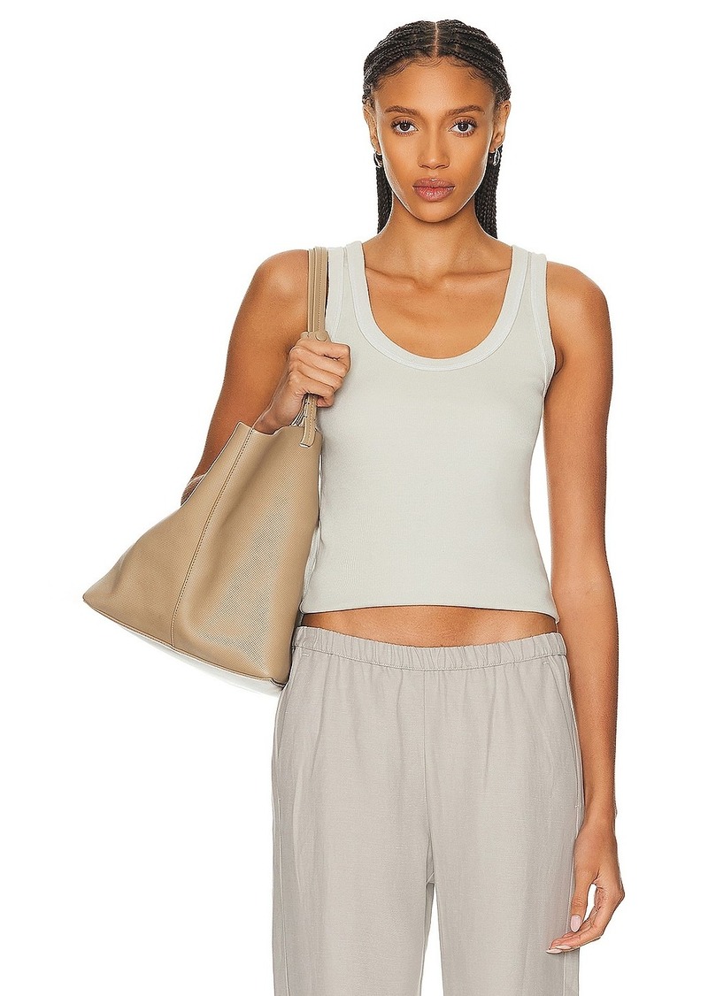 Enza Costa Supima Rib Scoop Tank Top