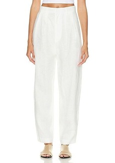 Enza Costa Tapered Pleated High Waist Pant