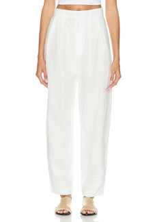Enza Costa Tapered Pleated High Waist Pant
