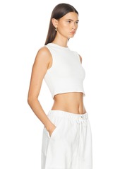 Enza Costa Textured Jacquard Cropped Tank Top